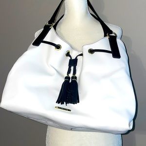 Liz Claiborne Buckskin Faux Leather Shoulder Hobo Bag